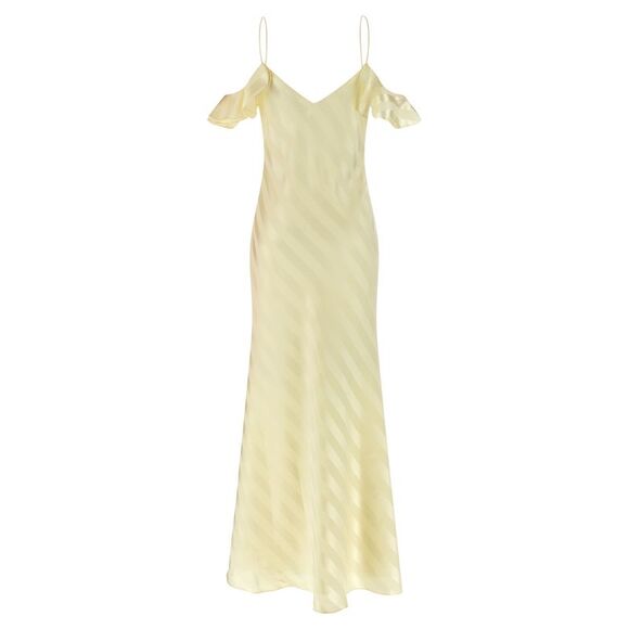 Self Portrait Women 'Satin Striped' Long Dress
